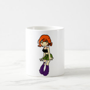 cute anime chibi girl coffee mug
