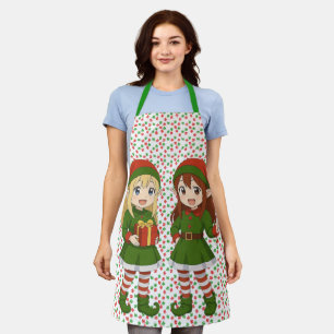 Cute anime Christmas elves  Sweatshirt Apron