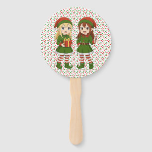 Cute anime Christmas elves  Sweatshirt Hand Fan