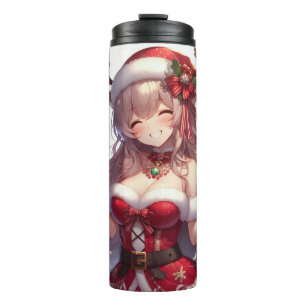 Cute anime Christmas girl Thermal Tumbler