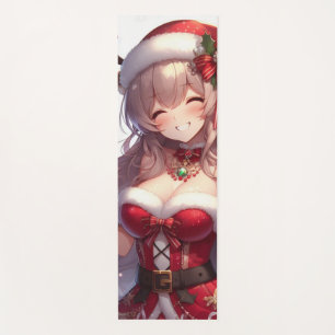 Cute anime Christmas girl Yoga Mat