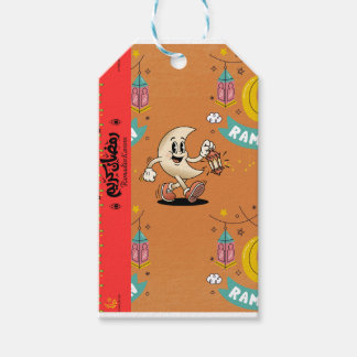 Cute Anime Crescent Ramadan Gift Tag