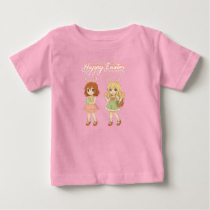 Cute anime Easter bunny girls Baby T-Shirt
