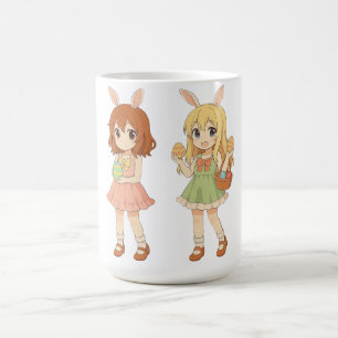 Cute anime Easter bunny girls Coffee Mug