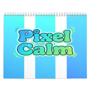 Cute Anime Gamer Boy Pixel Calm Calendar