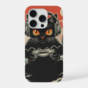 Cute Anime Gamer Kawaii Cat Japanese Gaming Gift B iPhone 15 Pro Case