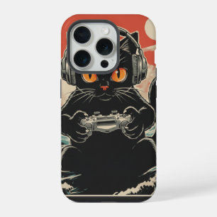 Cute Anime Gamer Kawaii Cat Japanese Gaming Gift B iPhone 15 Pro Case