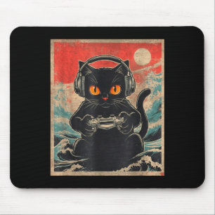 Cute Anime Gamer Kawaii Cat Japanese Gaming Gift B Mouse Pad