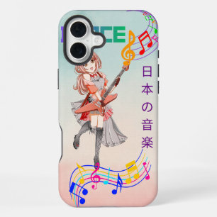Cute Anime Girl Guitarist J-Pop Music Phone Case