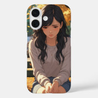 Cute Anime Girl iPhone 16 Case – Stylish Protectiv