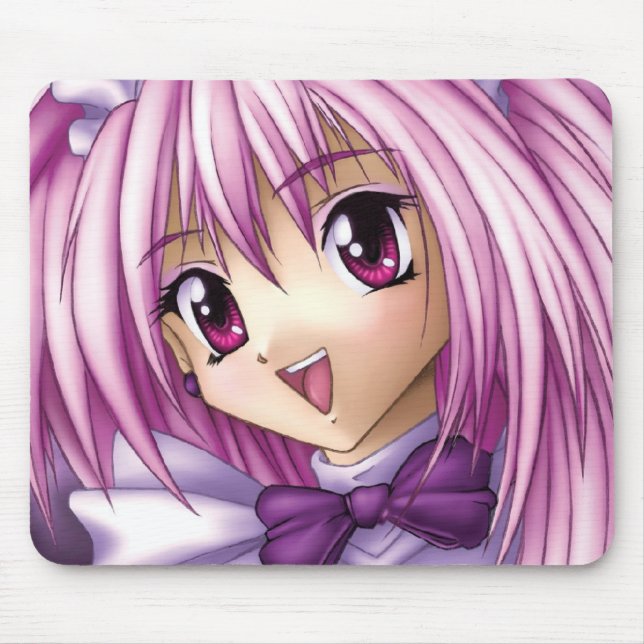 Cute Anime Girl Maid Mouse Pad (Front)