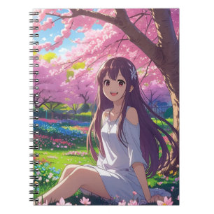 Cute Anime Girl Notebook