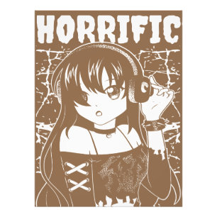 Cute anime girl photo print