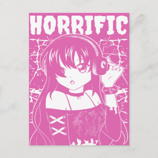 Cute anime girl postcard