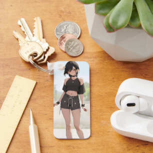 Cute Anime Girl Urban Style Key Ring
