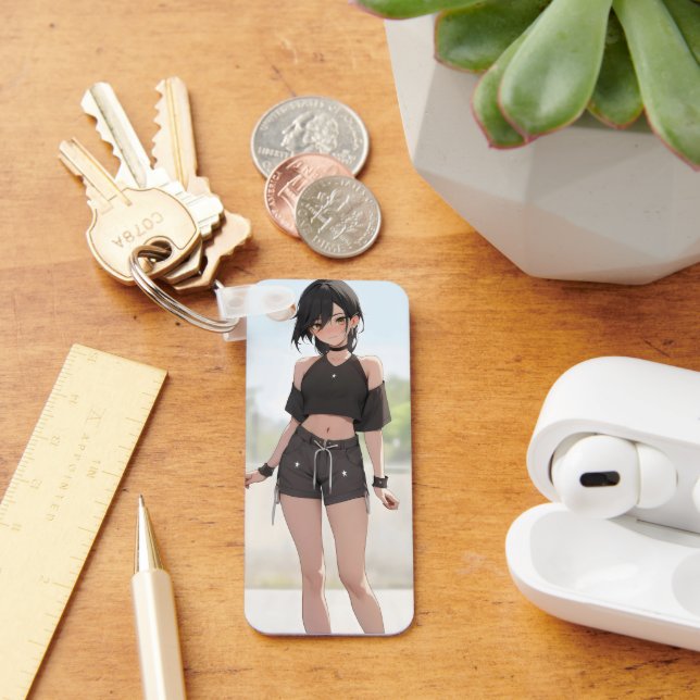 Cute Anime Girl Urban Style Key Ring (Desk)