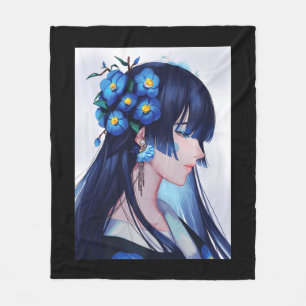 Cute Anime Girls Japanese Aesthetic Costume Gift A Fleece Blanket