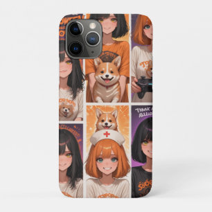 Cute Anime Halloween Collage Art   Spooky Girls &  iPhone 11 Pro Case