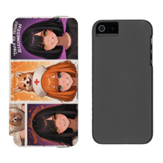 Cute Anime Halloween Collage Art | Spooky Girls & Incipio Watson™ iPhone 5 Wallet Case