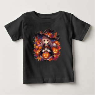 Cute, anime Halloween witch Baby T-Shirt