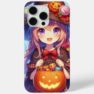 Cute Anime Halloween Witch iPhone 15 Pro Max Case