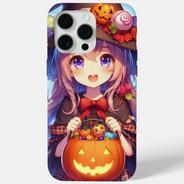 Cute Anime Halloween Witch Case-Mate iPhone Case (Back)