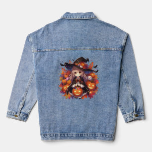 Cute, anime Halloween witch Denim Jacket
