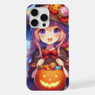 Cute Anime Halloween Witch iPhone 15 Pro Max Case