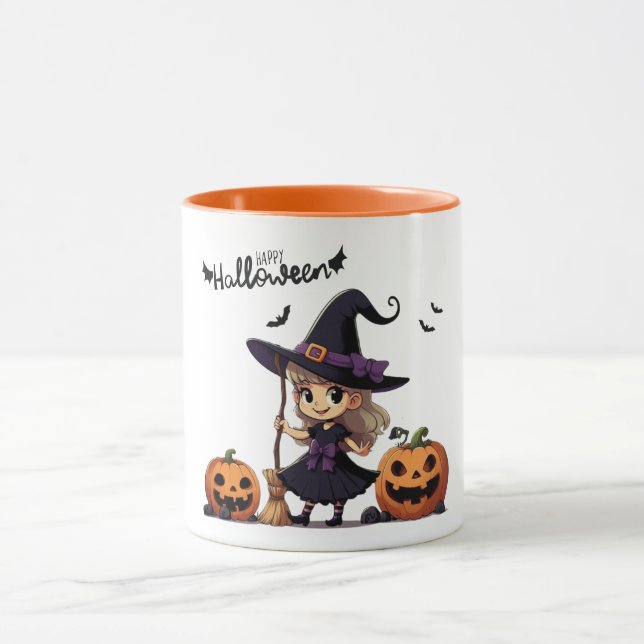 Cute, anime Halloween witch Mug (Center)