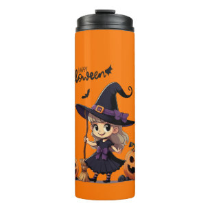 Cute, anime Halloween witch Thermal Tumbler