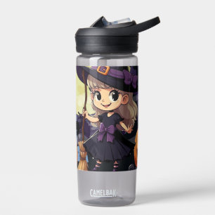 Cute Anime Halloween Witch Water Bottle