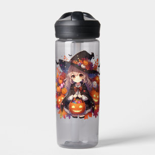 Cute, anime Halloween witch Water Bottle