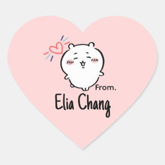 Cute anime heart sticker