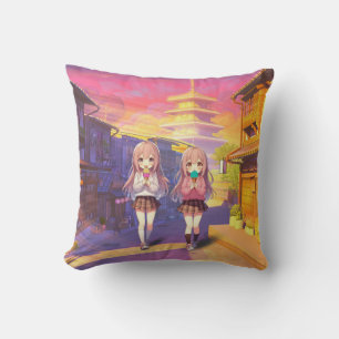Cute Anime Ice cream girls Cushion