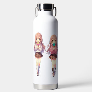 Cute Anime Ice cream girls Water Bottle