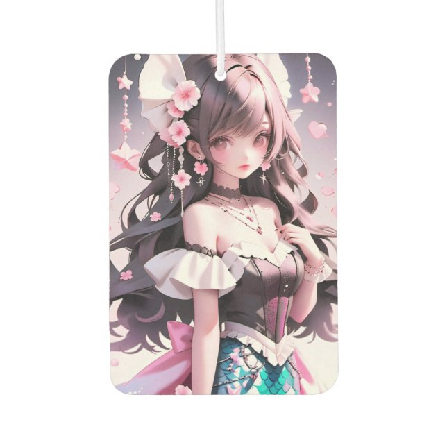 Cute Anime Mermaid Car Fragrance Car Air Freshener (Front)