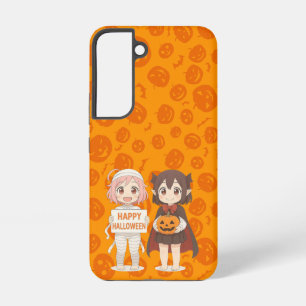 Cute anime mummy & vampire girls samsung galaxy case