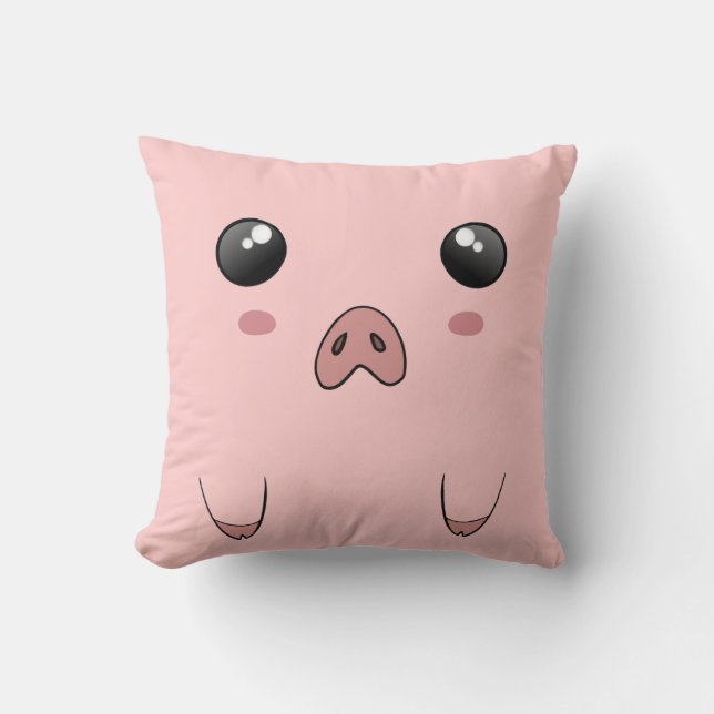 Cute Anime Pig Face Cushion (Front)