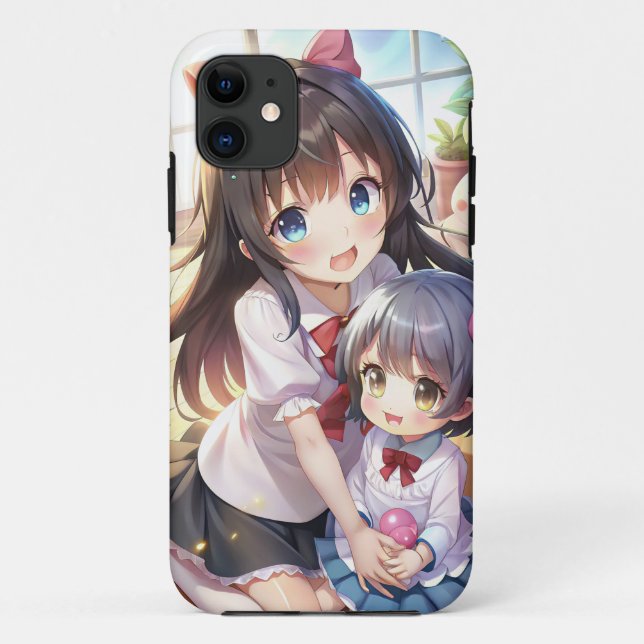 Cute anime sisters Case-Mate iPhone case (Back)