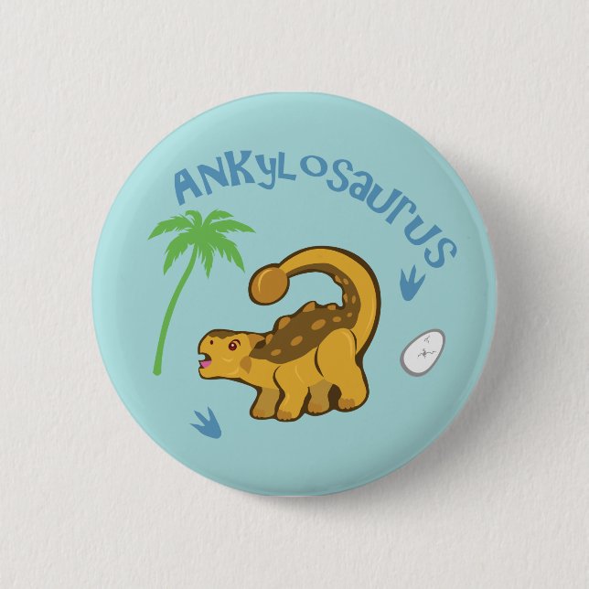 Cute Ankylosaurus 6 Cm Round Badge (Front)