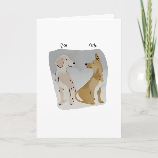 Cute Anniversary Card for Dog Lovers (Front)