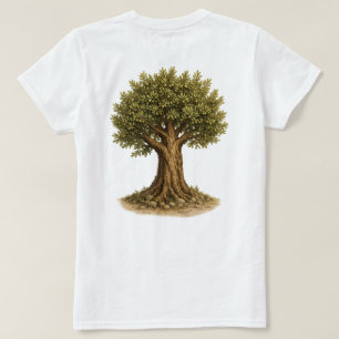 Cute Ant and Olive Tree Art   Nature Inspired Illu T-Shirt