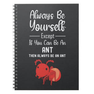 Cute Ant Gifts Bug Insects Funny Cartoon Animal Notebook