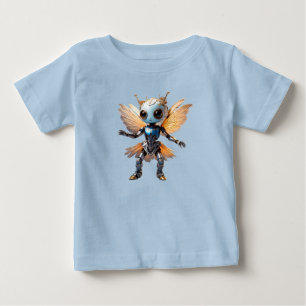 Cute Ant Girl Dancing Robot Pixie Baby T-Shirt