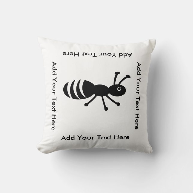 Cute Ant or Termite Funny Pest Control Cushion (Front)