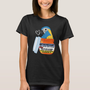 Cute Antidepressant Parrot I Blue throated Macaw T-Shirt