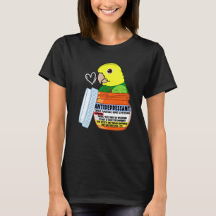 Cute Antidepressant Parrot I Double Yellow-headed  T-Shirt