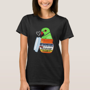 Cute Antidepressant Parrot I Green Indian Ringneck T-Shirt