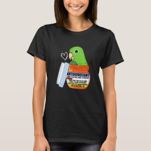Cute Antidepressant Parrot I Green Parrotlet T-Shirt