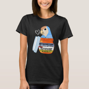 Cute Antidepressant Parrot I Peach faced Blue Love T-Shirt